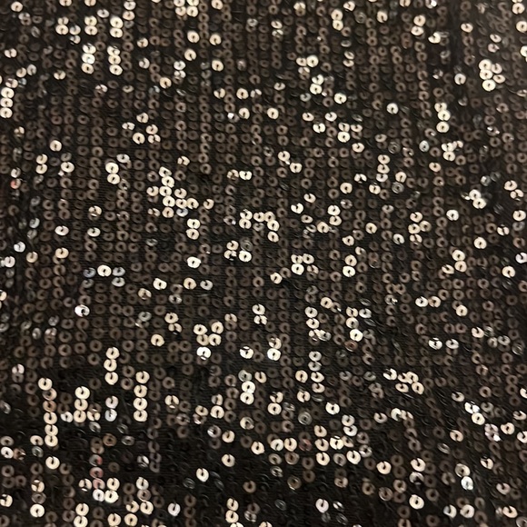 Lulus Black Sequin Strapless Straight Leg Jumpsuit sz S new no tag - Picture 7 of 9